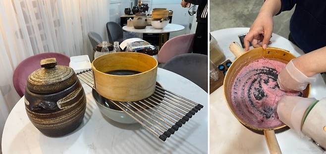 금풍양조장에서 진행하는 막걸리 만들기 체험  / 사진=홍지연 여행+ 기자