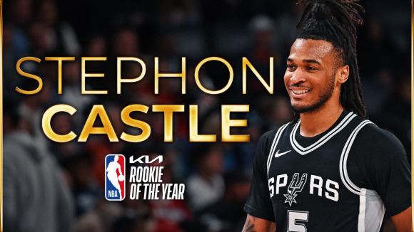 미국프로농구(NBA) 사무국은 30일(한국시간) 공식 홈페이지를 통해 2024~25시즌 신인상의 주인공이 샌안토니오 스퍼스의 가드 스테폰 캐슬이라고 발표했다. NBA 홈페이지 캡처