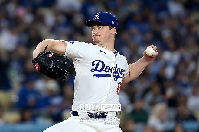 ▲ LA다저스는 30일(한국시간) 미국 캘리포니아주 로스앤젤레스 다저스타디움에서 열린 2025 메이저리그 마이애미 말린스와 경기에서 15-2 대승을 거뒀다. 첫 번째 투수로 나선 잭 드레이어.