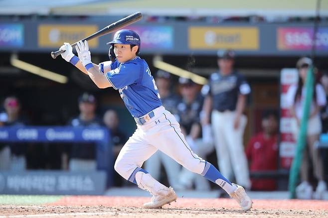 ▲ 김지찬은 올 시즌에 두 번째 좌측 햄스트링 통증으로 우려를 모으고 있다. ⓒ삼성 라이온즈