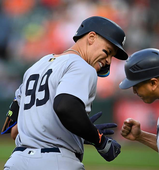 ▲ 시즌 9호 홈런을 기록한 애런 저지. ⓒ연합뉴스