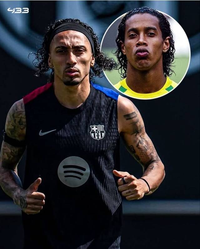 하피냐(왼쪽)와 호나우지뉴. /사진=433 캡처