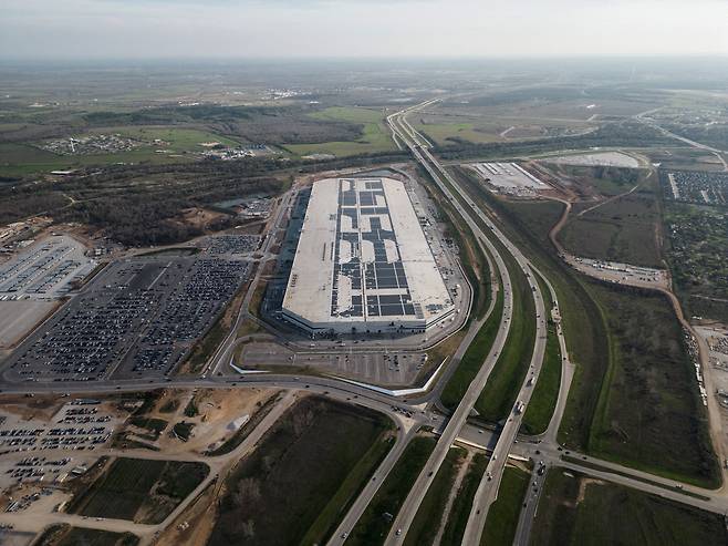 미국 텍사스주 오스틴에 있는 테슬라 기가팩토리 전경. /로이터 연합뉴스