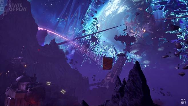 ▲ 보더랜드3에서 릴리스가 날려버린 엘피스가 카이로스의 궤도로 오게 되면서