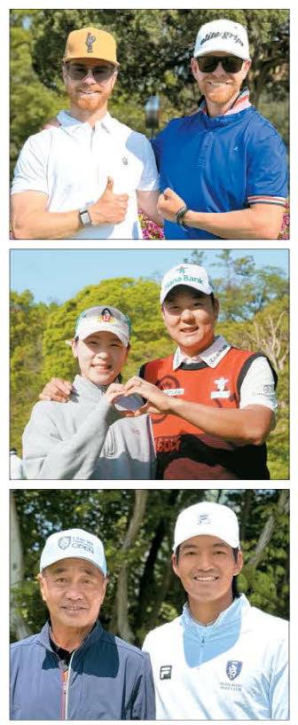 스콧 빈센트와 키런 빈센트 형제, 함정우와 강예린, 아버지와 포즈를 취한 타이치 코(위쪽부터). 성남 임정우 기자