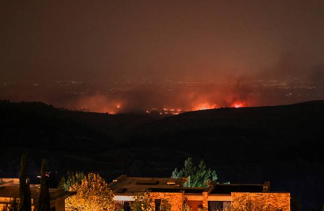 이스라엘 산불 [로이터]