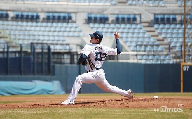 ▲ NC 다이노스 '중고 신인' 김녹원이 1일 고향 광주에서 1군 데뷔전을 치른다. KIA 선발투수 양현종은 김녹원의 초등학교 선배다. ⓒ NC 다이노스