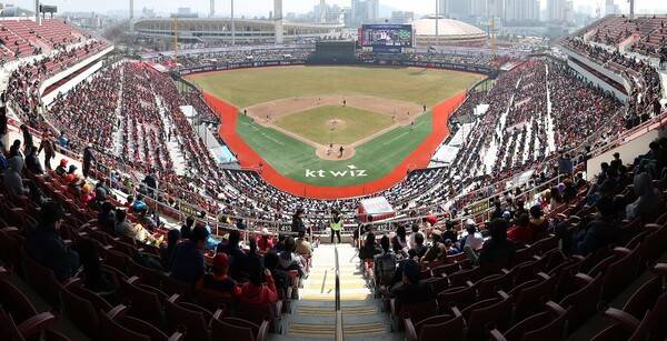 경기가 열릴 수원KT위즈파크. 사진┃KT위즈
