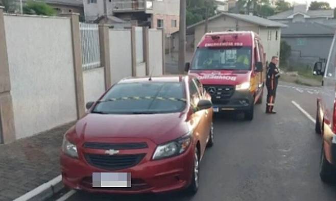 사건이 발생한 차량. /브라질 G1 보도화면 캡처
