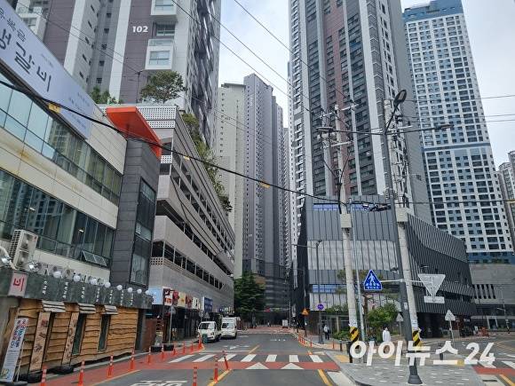 효성중공업이 건설한 대구 달서구 해링턴플레이스 감삼더원 전경 [사진=이창재 기자]