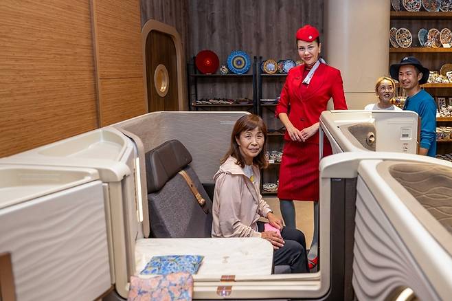 터키항공이 오사카 엑스포에서 새로운 크리스탈 비즈니스 클래스 스위트를 공개했다. / 사진=터키항공