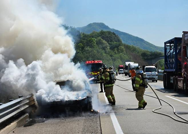 사고 현장. 보은소방서 제공