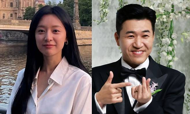 배우 김지원(왼쪽), 가수 김종민. 김지원 인스타그램, 뉴스1