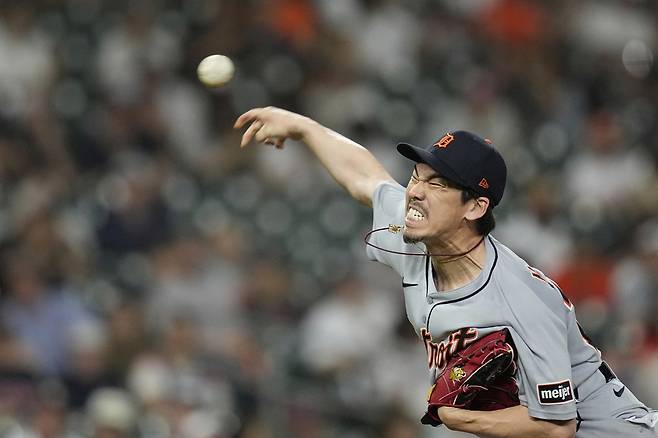 디트로이트 마에다가 지난달 30일 휴스턴전에서 투구하고 있다. AP연합뉴스