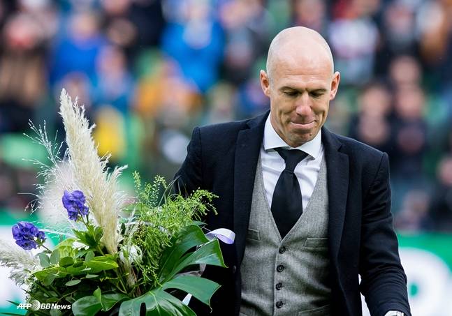 2021년 흐로닝언 소속으로 은퇴식을 했던 로번. /AFPBBNews=뉴스1