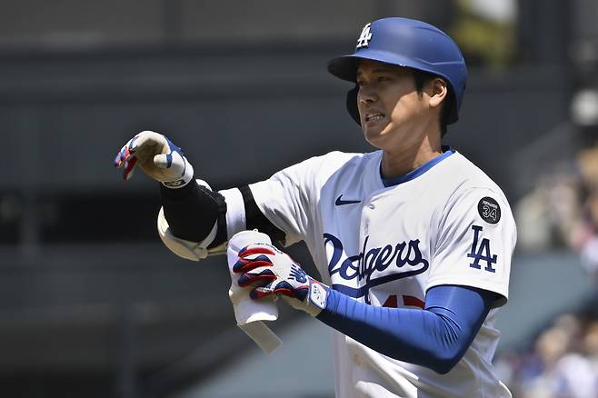 오타니는 지난해에 비해 성적이 저조하다. 3일 애틀랜타전까지 7홈런-10타점을 기록했다. AP연합뉴스