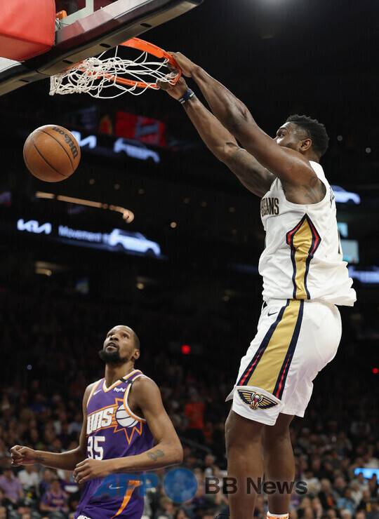 뉴올리언스 펠리컨스의 파워 포워드 자이언 윌리엄슨.&nbsp; ⓒAFPBBNews = News1