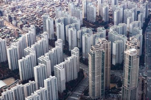 서울 송파구 잠실 롯데월드타워에서 바라본 인근 아파트 단지 [사진 출처 = 연합뉴스]