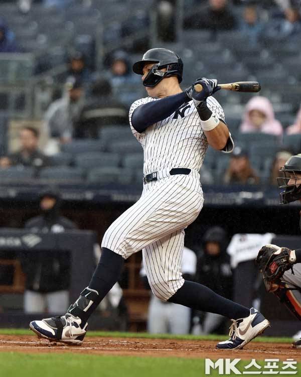 애런 저지가 만장일치로 이달의 선수에 뽑혔다. 사진= MK스포츠 DB