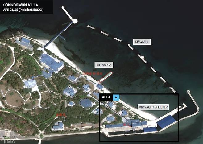 북한 송도원 별장 동향 [출처 = 자유아시아방송(RFA), SI 애널리틱스]