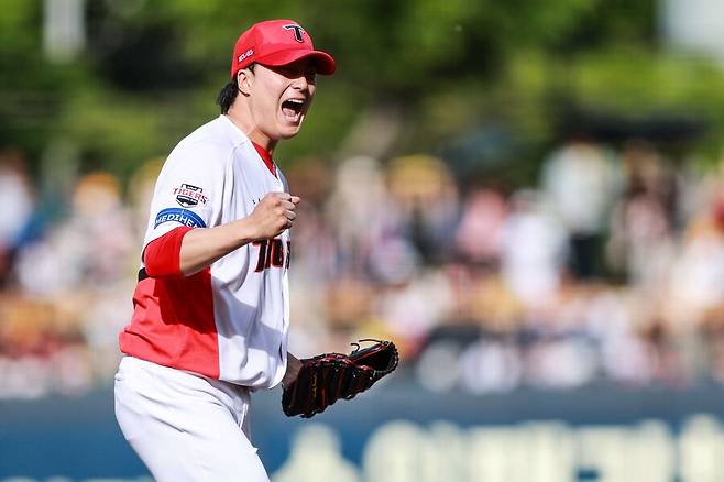 ▲ 정해영은 최근 10경기에서 단 하나의 자책점도 허용하지 않으며 지난해 구원왕의 위용을 뽐내고 있다 ⓒKIA타이거즈