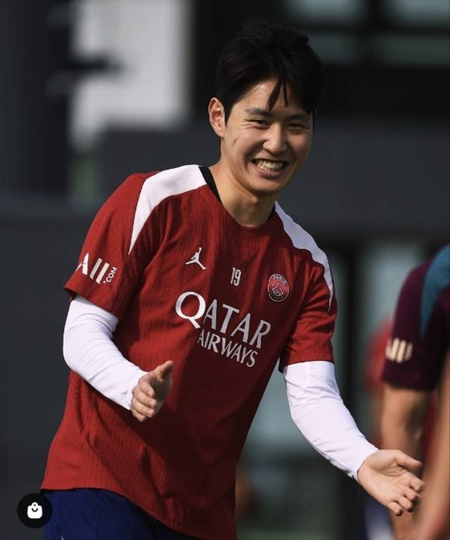 훈련에 집중하는 이강인. /사진=PSG SNS