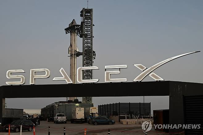 미 텍사스 남부의 스페이스X 발사 기지 스타베이스 [UPI 연합뉴스 자료사진. 재판매 및 DB 금지]