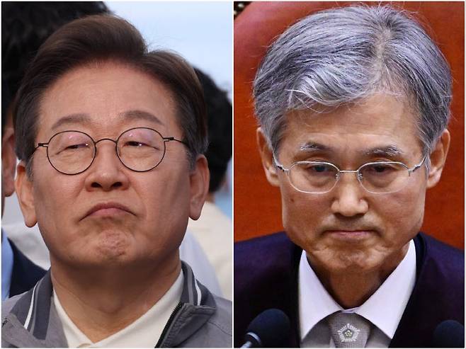 이재명 더불어민주당 대선 후보, 조희대 대법원장. (사진=연합뉴스)