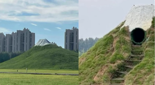 중국 허베이성에 위치한 관광지 '우주 환상의 땅'이 일본 후지산을 모방했다. @Byron_Wan 엑스