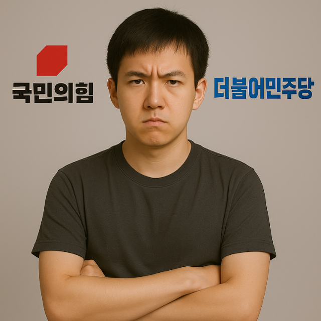 국민의힘과 더불어민주당 모두 마음에 들어하지 않는 20대 남성을 인공지능(AI)으로 생성한 이미지. 챗GPT달리 4.0 이미지 생성 챗GPT