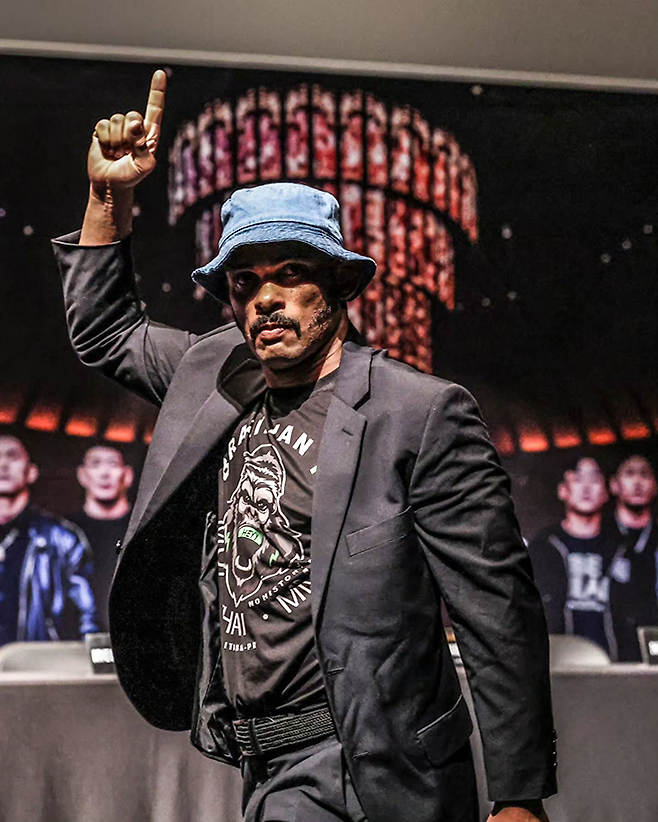 카자흐스탄 나이자 FC 플라이급 타이틀 도전자 ‘머큐리’ 플라비우 산투스가 2025년 4월 서울특별시 롯데시네마 월드타워점 4관 블랙컴뱃 14 미디어데이에서 승리를 자신하고 있다. 사진=이데아 파라곤