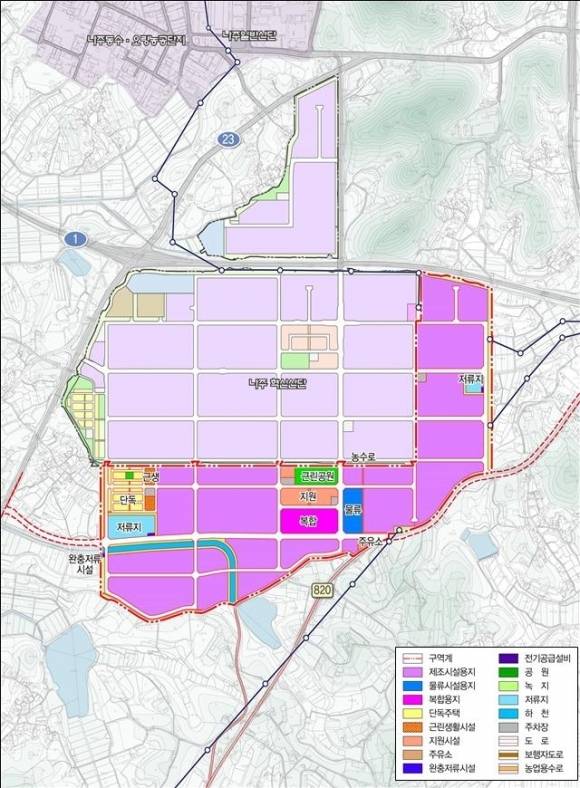 나주 에너지 국가산단 토지이용계획(안)