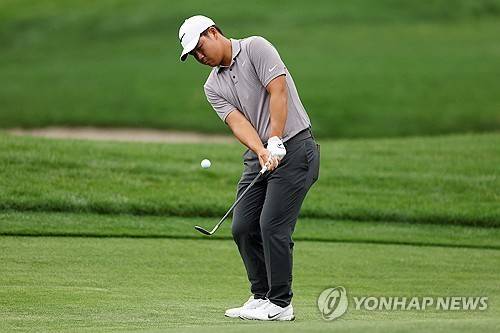 김주형의 칩샷. [게티/AFP=연합뉴스]