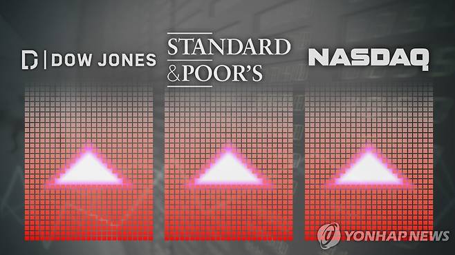 미국 뉴욕 증시 - 다우존스 상승ㆍS&P500 상승ㆍ나스닥 상승 (PG) [윤해리 제작] 일러스트