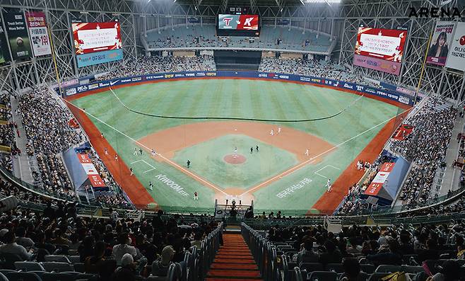 G트윈스와 키움 히어로즈 경기가 열렸던 고척 스카이돔.