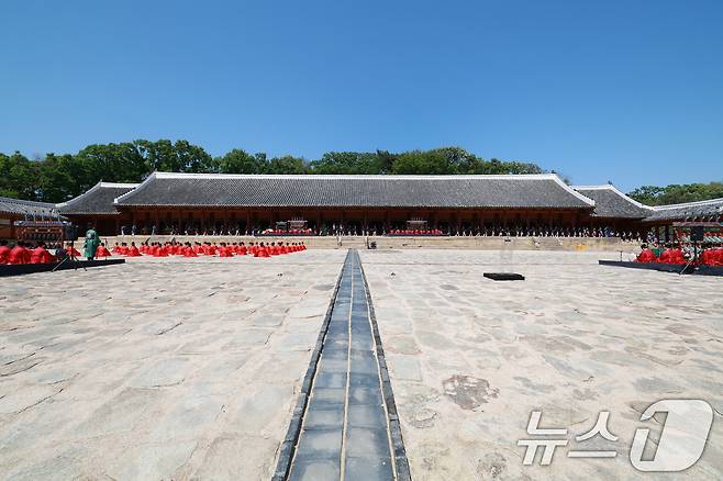 4일 오후 서울 종로구 종묘 정전에서 '종묘대제'가 봉행되고 있다. (공동취재) 2025.5.4/뉴스1 ⓒ News1 민경석 기자