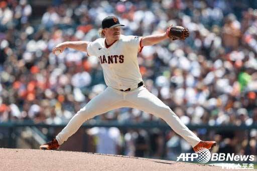 샌프란시스코 선발 로건 웹은 7이닝 1실점 호투했다. 사진(美 샌프란시스코)=ⓒAFPBBNews = News1
