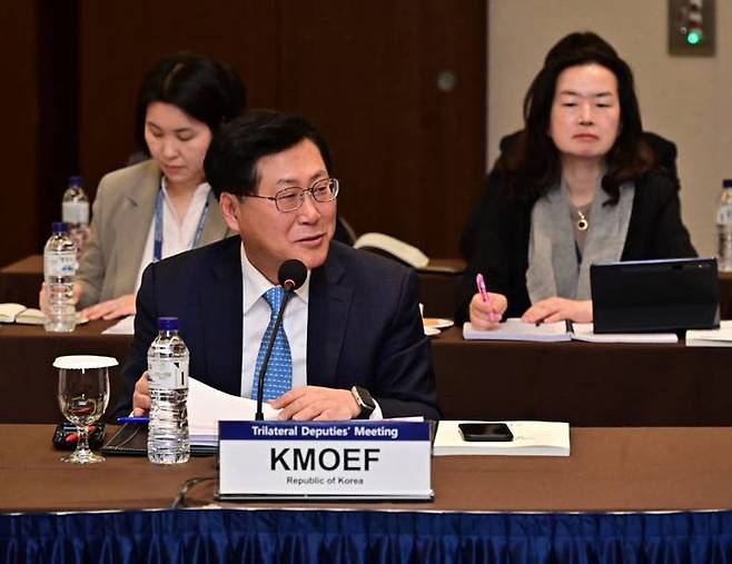 [서울=뉴시스] 김금보 기자 = 최지영 기획재정부 국제경제관리관이 지난 17일 강원도 평창에서 열린 '아세안+3(한·일·중) 재무차관 및 중앙은행 부총재 회의'에서 모두발언을 하고 있다. (사진=기획재정부 제공) 2024.12.18. photo@newsis.com *재판매 및 DB 금지