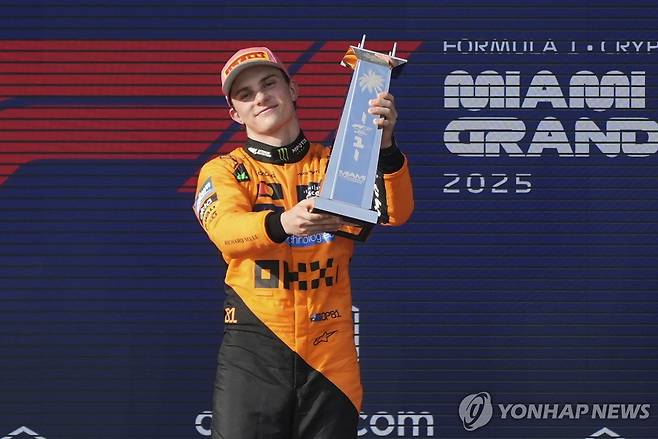 마이애미 GP에서 우승한 오스카 피아스트리 [AP=연합뉴스]