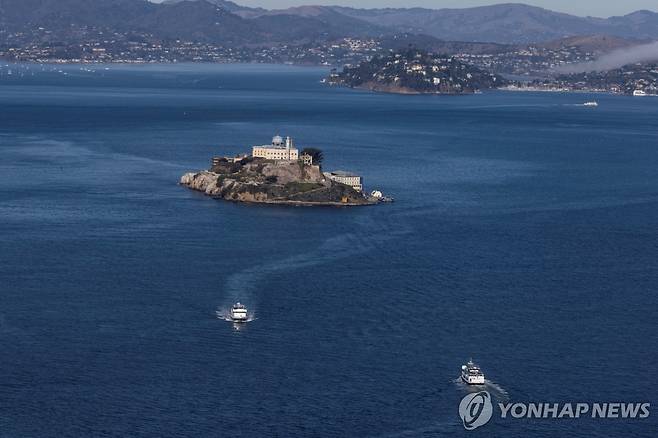 살아서는 탈옥 못한다는 앨커트래즈 앨커트래즈 교도소 항공사진 [로이터=연합뉴스 자료사진. 재판매 및 DB 금지]