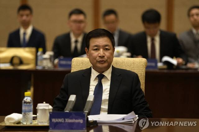 미국과 펜타닐 문제 논의의 중국측 대표로 유력한 왕샤오훙 중국 공안부장. EPA 연합뉴스