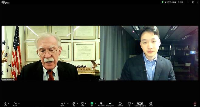 미국 전 국가안보실장 존 볼턴 화상 인터뷰