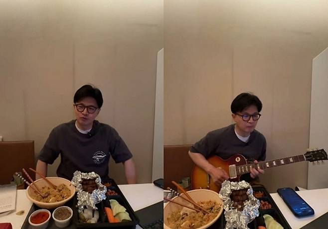 대선 경선 이후 모습을 드러낸 한동훈 전 대표는 5일 밤 자신의 유튜브 생방송을 통해 당내 상황에 대한 입장을 밝혔다. (본인 페이스북)