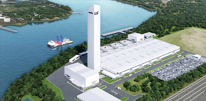 LS전선 자회사 LS그린링크가 지난달 미국 버지니아주 체서피크에 착공한 해저케이블 신공장 조감도.  LS 제공