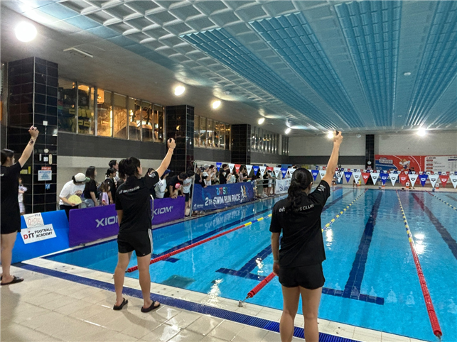 동의과학대학교 스포츠센터에서 스포츠안전 혁신 플랫폼 모델로 시연을 하고 있다. 한국스포츠컨설팅협회 제공