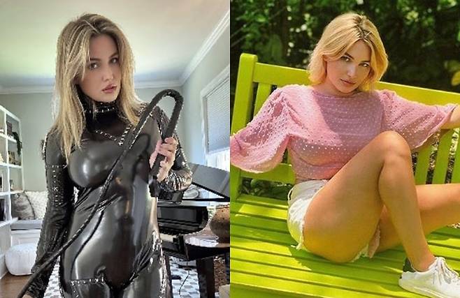 자신의 방귀에 이어 땀을 판매하는 스테파니 마토 [사진출처=SNS/ 편집]