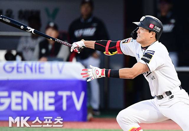 KT 천성호는 6일 수원 NC전에서 분전했다. 사진=김영구 기자