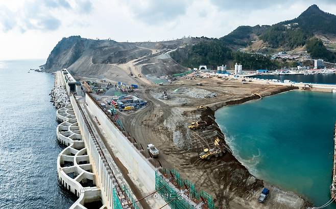 울릉공항 건설 현장 모습 [울릉군 제공]
