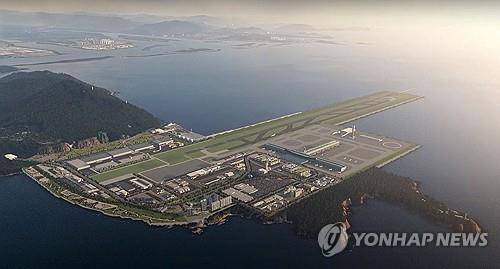 부산시가 지난해 1월 개최한 가덕도신공항 비전과 전략 선포식에서 선보인 가덕도신공항 홍보 영상. [부산시 제공, 재판매 및 DB 금지]