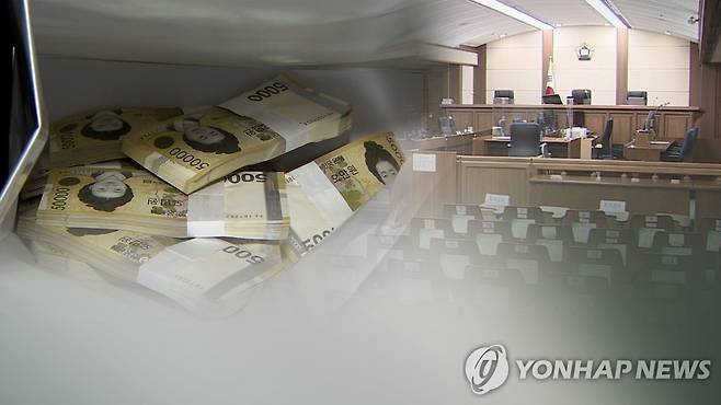 횡령 범죄 재판 [연합뉴스TV 제공]